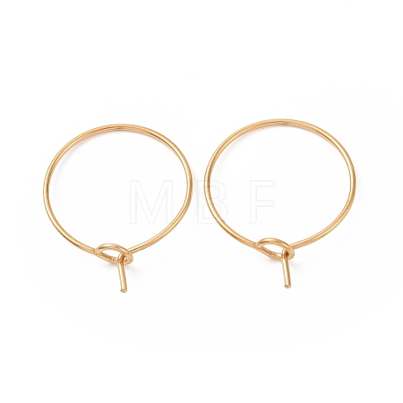 Ion Plating(IP) 316L Surgical Stainless Steel Hoop Earring Findings STAS-D164-04G-1