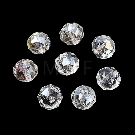 Electroplate Transparent Round Glass Beads GL-CBA6A73-AB01-1