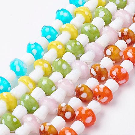 Handmade Lampwork Beads Strands LAMP-E015-03-1