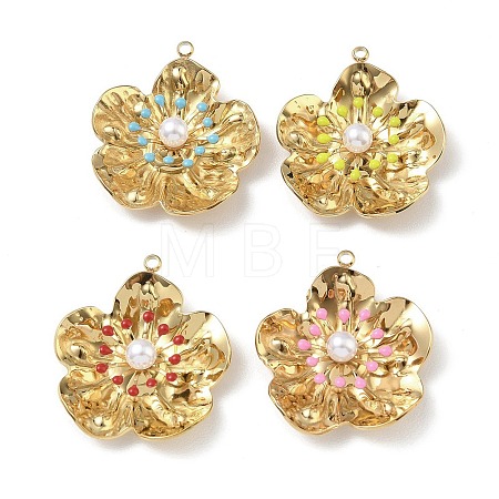 304 Stainless Steel Enamel Pendants STAS-C179-02G-1