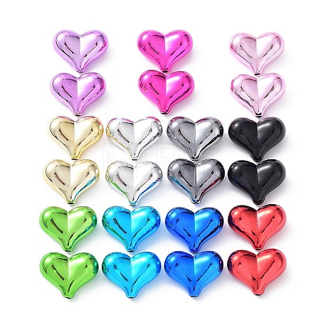 UV Plating Opaque Acrylic Beads X-MACR-D082-09-1