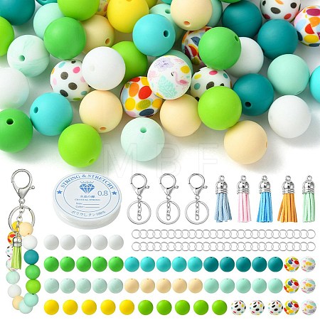 DIY Beaded Phone Charms Straps Keychain Making Kit DIY-FS0005-39A-1