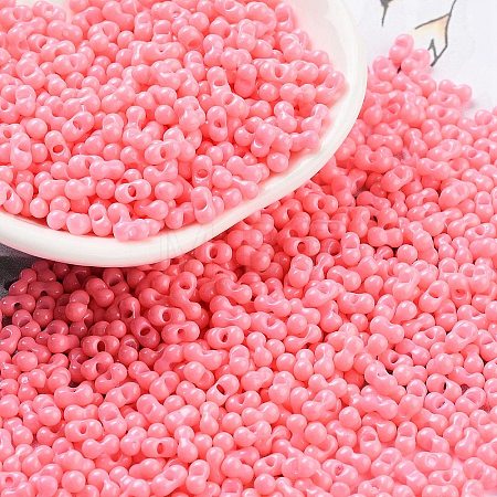 Baking Paint Glass Seed Beads SEED-A033-05I-1