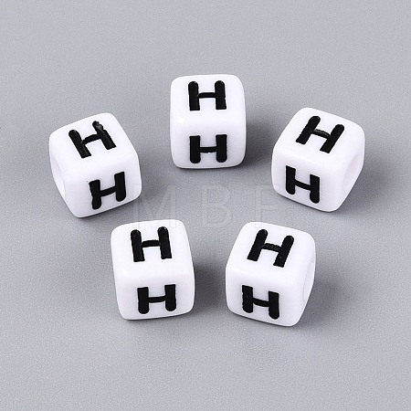 Opaque Acrylic Beads SACR-N020-04A-H-1