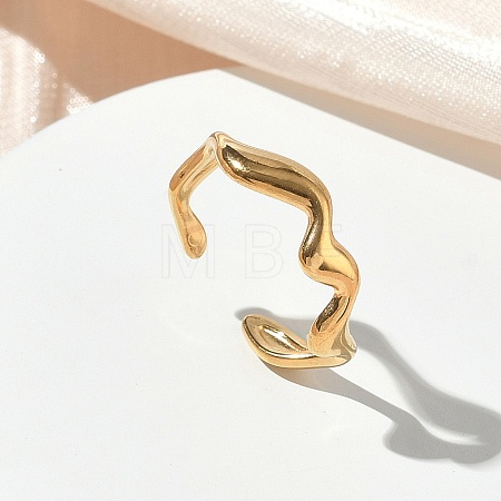 304 Stainless Steel Cuff Open Rings for Women RJEW-L341-07A-G-1