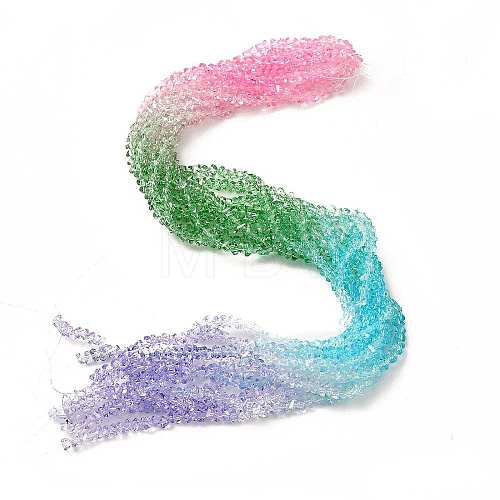 Transparent Glass Bead Strands GLAA-H023-02G-1