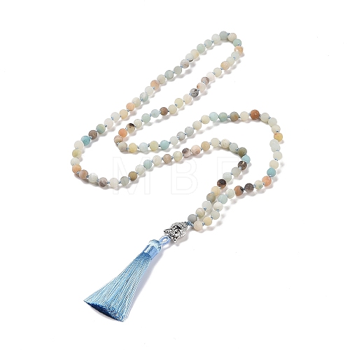 Tassel Pendant Necklaces NJEW-P191-A03-1