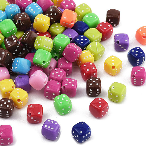 Opaque Acrylic Beads OACR-P028-03A-1