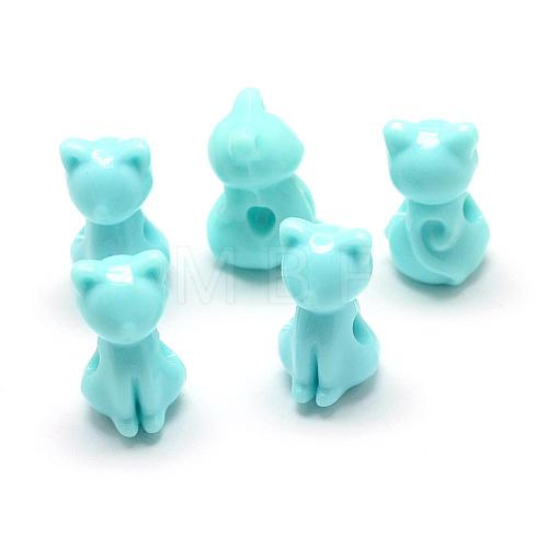 Opaque Acrylic Kitten Beads MACR-S830-02E-1