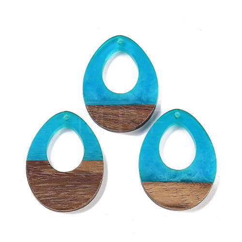 Resin & Wood Pendants WOOD-F015-17H-1