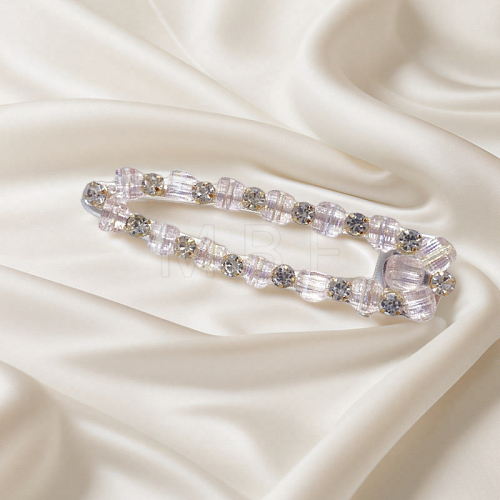 Crystal Glass Alligator Hair Clips PW-WG8A147-07-1