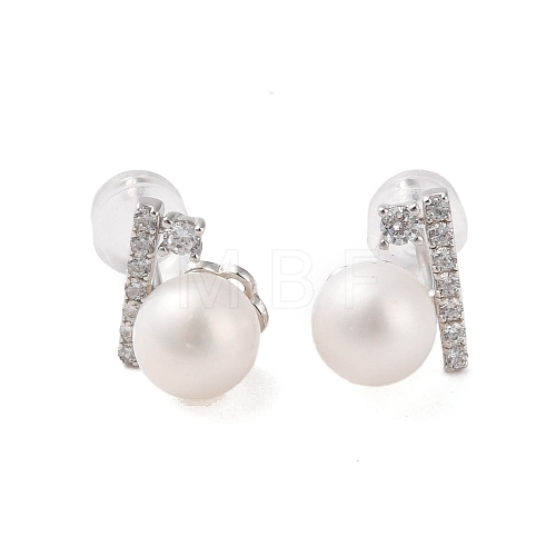 925 Sterling Silver Studs Earring EJEW-H002-23P-1