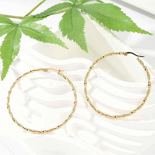 201 Stainless Steel Hoop Earrings EJEW-Q026-16G-D-1