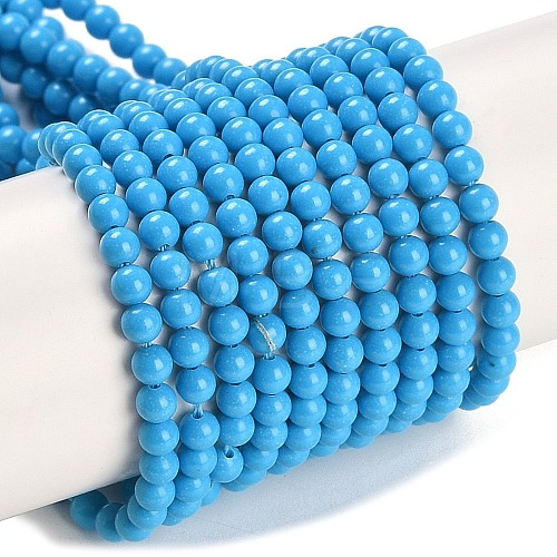 Synthetic Turquoise Beads Strands G-U004-02F-1