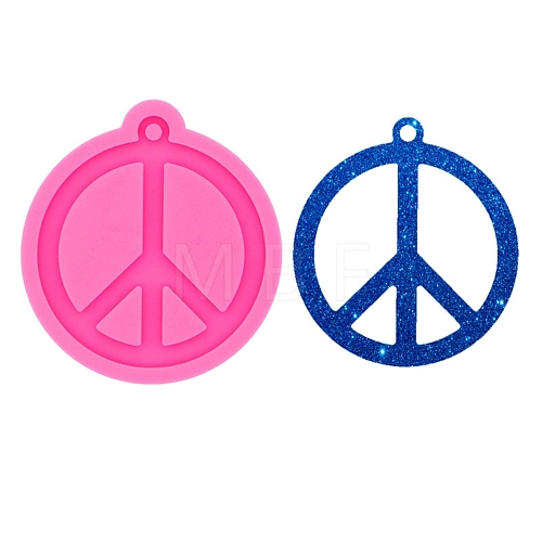 Peace Sign Silicone Molds DIY-I075-01-1