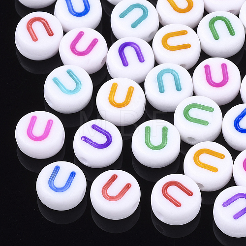 Initial Acrylic Beads OACR-E001-20U-1