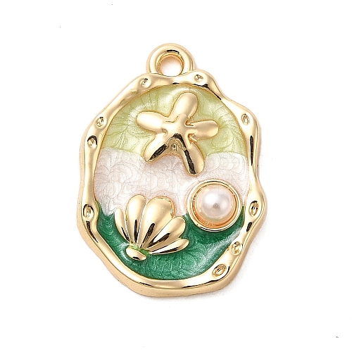 Alloy Enamel Pendants PALLOY-K020-21LG-01-1