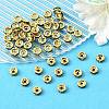 Brass Grade A Rhinestone Spacer Beads RSB036NF-10G-4