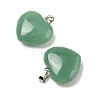 Natural Green Aventurine Pendants G-A249-04B-05P-2