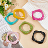 6Pcs 6 Colors Acrylic Bangles for Women BJEW-ME0001-03A-4