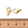 Ion Plating(IP) 304 Stainless Steel Lobster Claw Clasps X-STAS-AB12-G-01-3