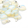 Heart Opalite Pendants X-G-Q438-06-1