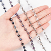 Handmade Glass Beaded Chains for Necklaces Bracelets Making AJEW-OC0001-78-3