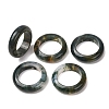 Natural Moss Agate Plain Band Ring RJEW-P044-01B-12-1