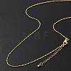 Brass Ball Chain Necklaces for Women NJEW-D302-32G-3
