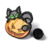 Halloween Black Cat with Pumpkin Enamel Pins JEWB-S031-02A-3