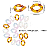 150Pcs 3 Colors Transparent Acrylic Linking Rings OACR-FH0001-029-4