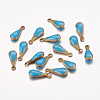 Antique Golden Plated Brass Enamel teardrop LS-X-KK-Q571-01C-1