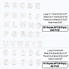 288Pcs 36 Style 304 Stainless Steel Alphabet LetterA~Z Charms and Number 1~9 Charms STAS-DC0002-31-2