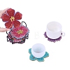 DIY 10Pcs 5D Diamond Painting Flower Cup Mat Kits PW-WG65CB8-01-4