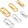 6Pcs 6 Styles 304 Stainless Steel Fold Over Clasps STAS-PH0006-09-1