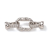 Brass Micro Pave Clear Cubic Zirconia Fold Over Clasps KK-D259-08A-P-1