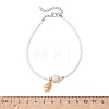 9Pcs 9 Styles Summer Beach Natural Shell Charms Glass Beaded Anklets AJEW-AN00777-3