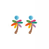 Raffia Dangle Stud Earrings WGDAA6F-04-2
