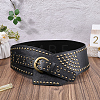 Retro Antique Bronze Alloy Rivets PU Leather Whide Waist Belts for Women AJEW-WH20098-075A-3