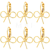 10 Pairs Bowknot Brass Leverback Earrings for Women EJEW-SC0001-91-1