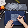 CHGCRAFT 5Sheets 5 Patterns Matte PP Plastic Drawing Scale Template DIY-CA0001-79-3