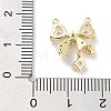 Brass Micro Pave Clear Cubic Zirconia Pendants ZIRC-L104-009G-2