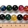 Dyed Natural Banded Agate Beads Strands G-G175-A10-01-5