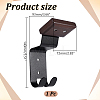 Wood & Carbon Alloy Motorcycle Helmet Rack ODIS-WH0007-96A-2