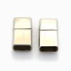 Mixed Styles Glazed or Matte Rectangle 304 Stainless Steel Magnetic Necklace Clasps STAS-I011-11B-1