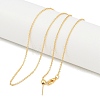 1mm Rack Plating Brass Cable Chain Adjustable Slider Necklaces for Women Men X-MAK-L044-55G-2