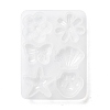 Flower & Shell & Starfish & Paw Print & Butterfly Silicone Molds X-DIY-P059-07-4