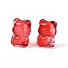 Baking Paint Transparent Glass Beads DGLA-N018-02F-2