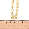 7MM Brass Pave Cubic Zirconia Figaro Chain Necklaces NJEW-D324-04G-06-2