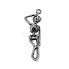 Skull Tibetan Style Alloy Pendants TIBEP-R344-49AS-LF-1